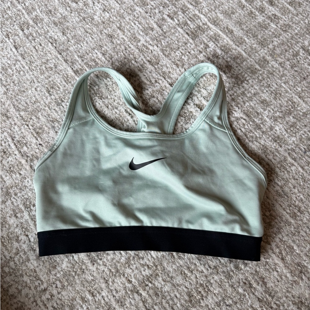 Nike Mint Green Sports Bra with Black Underband